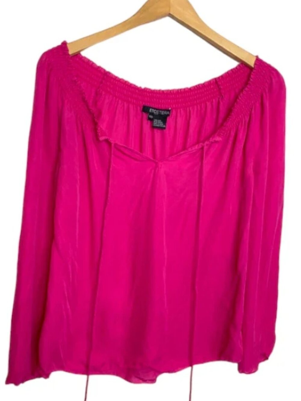 Y2k Etcetera Pink Fuchsia Chiffon Top
